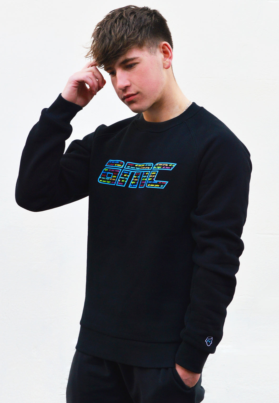 Classic 'All Men' Multicoloured Sweatshirt / Black